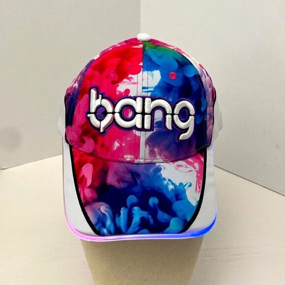 Bang Energy Drink Embroidered Light-Up Finger Paint Hat Adjustable Snap Strap - Picture 6 of 11